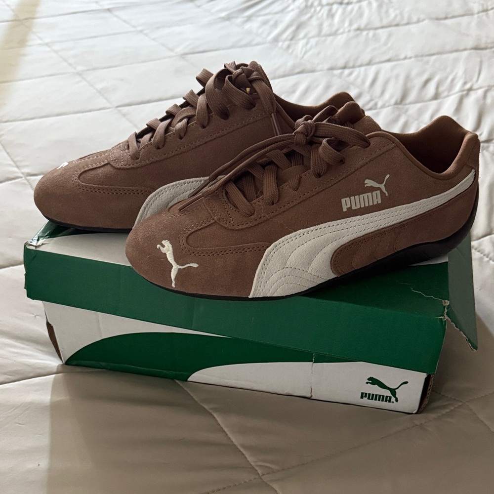 Puma Women's Brown and White Athletic Shoes